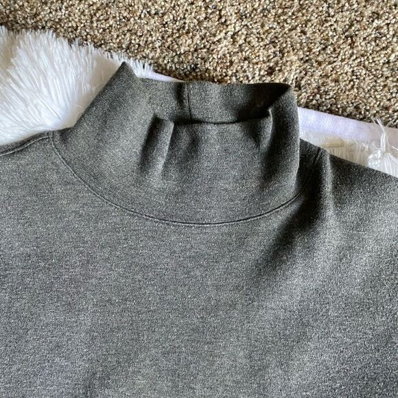 J Crew Long Sleeve Turtleneck Gray Dress Size Medium - Picture 2 of 5